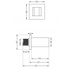 Mexen Cube uchwyt prysznicowy, czarny - 79350-70