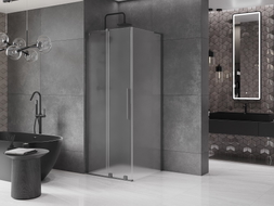 Mexen Velar L drsna prha kabina 120 x 120 cm, mraz, gun steel - 871-120-120-33-95