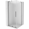 Mexen Velar L schuifbare douchecabine 110 x 110 cm, matglas, gun metal - 871-110-110-33-95