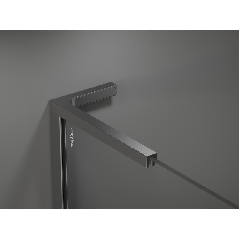 Mexen Velar L drsna prha kabina 120 x 120 cm, mraz, gun steel - 871-120-120-33-95