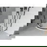 Mexen Rio halfronde douchecabine 80 x 80 cm, transparant, zwart + Flat douchebak, wit - 863-080-080-70-00-4110B