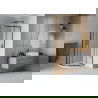 Mexen Rio halfronde douchecabine 80 x 80 cm, transparant, zwart + Flat douchebak, wit - 863-080-080-70-00-4110B