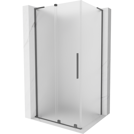 Mexen Velar L cabine de douche coulissante 90 x 120 cm, givré, métal canon - 871-090-120-33-95