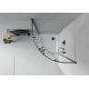 Mexen Rio semi-circular shower enclosure 80 x 80 cm, transparent, black + Flat shower tray, white - 863-080-080-70-00-4110B