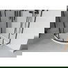Mexen Rio halfronde douchecabine 80 x 80 cm, transparant, zwart + Flat douchebak, wit - 863-080-080-70-00-4110B