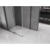Mexen Velar L Duschkabine Schiebetür 120 x 80 cm, Frost, Gun Metal - 871-120-080-33-95