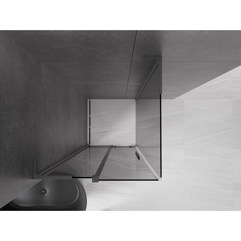 Mexen Velar L kabina prysznicowa rozsuwana 90 x 90 cm, grafit, gun metal - 871-090-090-43-95