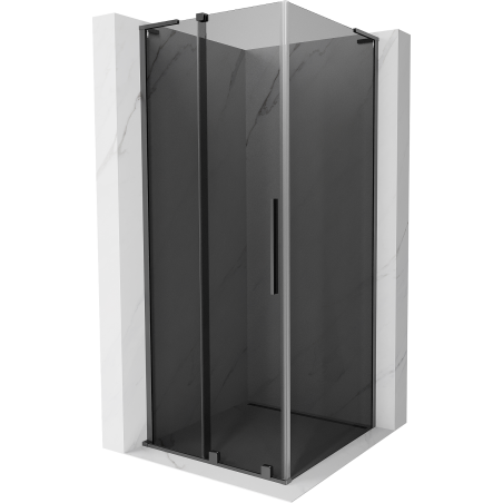 Mexen Velar L schuifdouchecabine 100 x 100 cm, grafiet, gun metal - 871-100-100-43-95