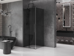 Mexen Velar L klizna tuš kabina 110 x 110 cm, grafit, gun metal - 871-110-110-43-95