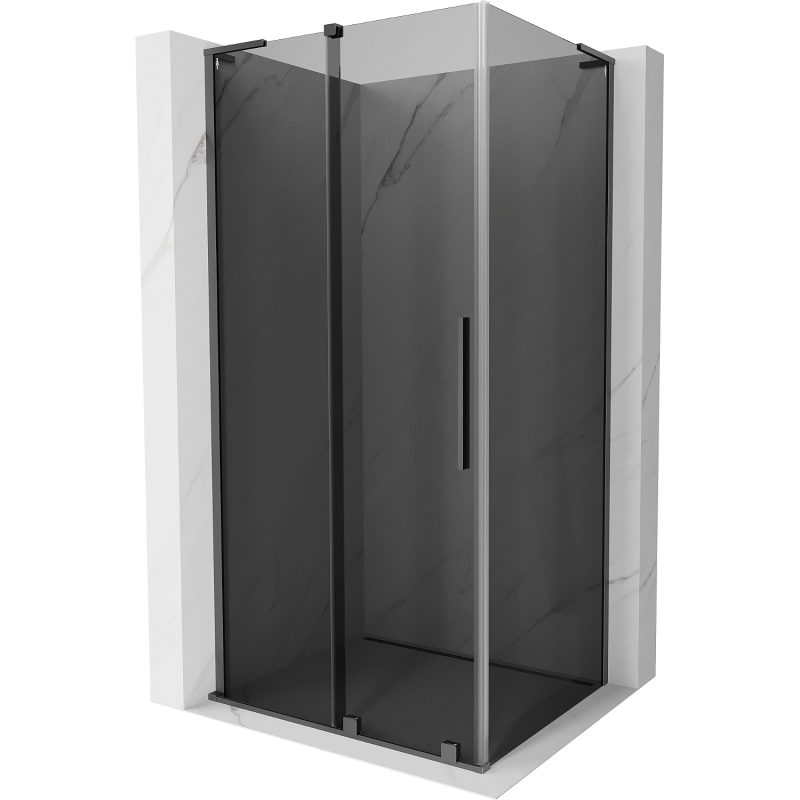 Mexen Velar L sliding shower cabin 90 x 80 cm, graphite, gun metal - 871-090-080-43-95