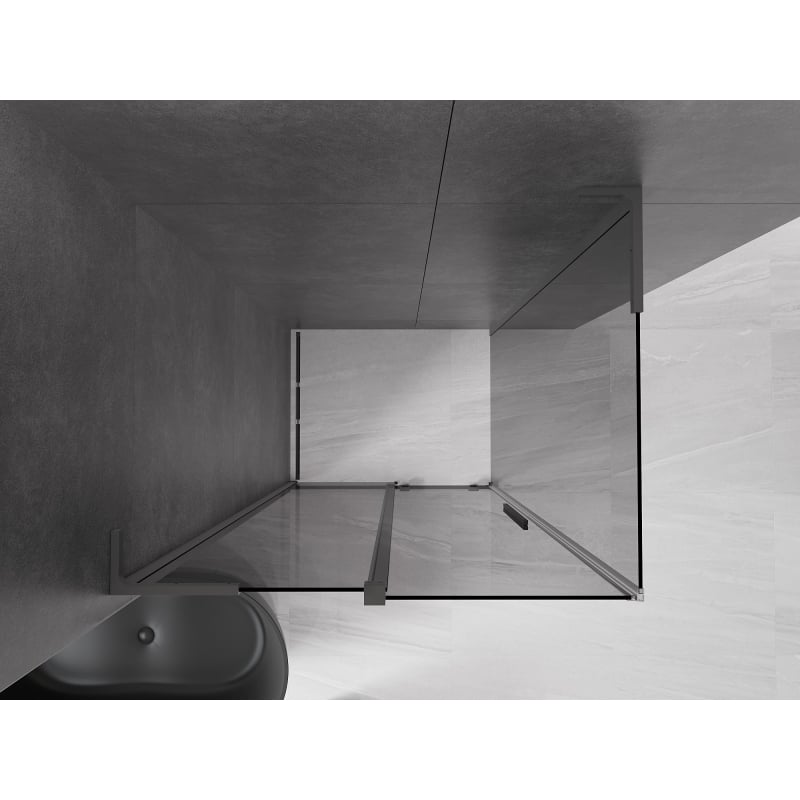 Mexen Velar L lükand dušinurk 110 x 120 cm, grafiit, gun metal - 871-110-120-43-95