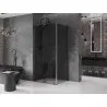 Mexen Velar L sliding shower cabin 120 x 110 cm, graphite, gun metal - 871-120-110-43-95