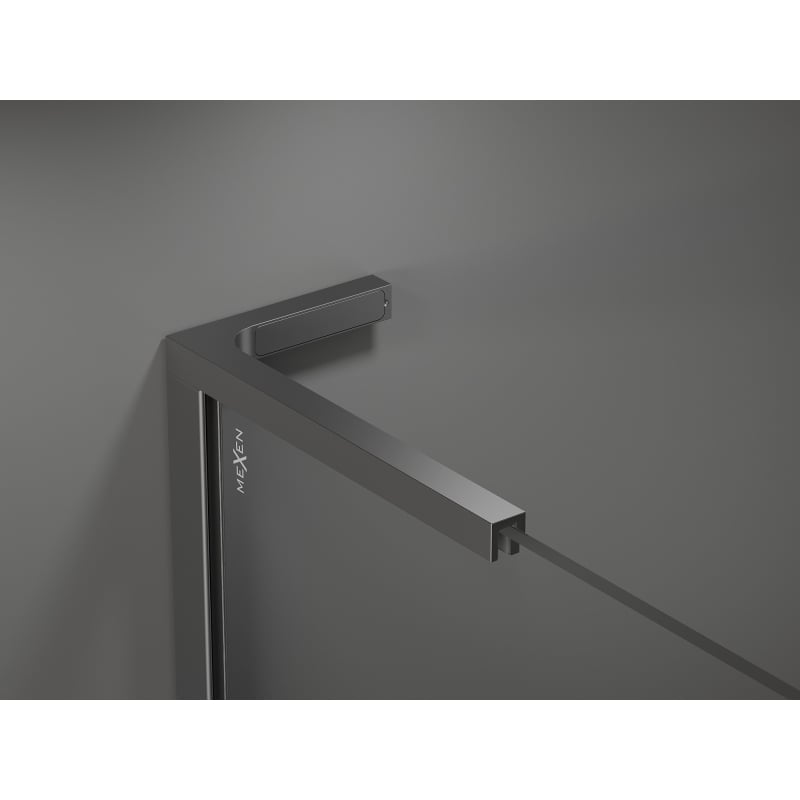 Mexen Velar L dušinurk liuglev 120 x 70 cm, grafiit, gun metal - 871-120-070-43-95