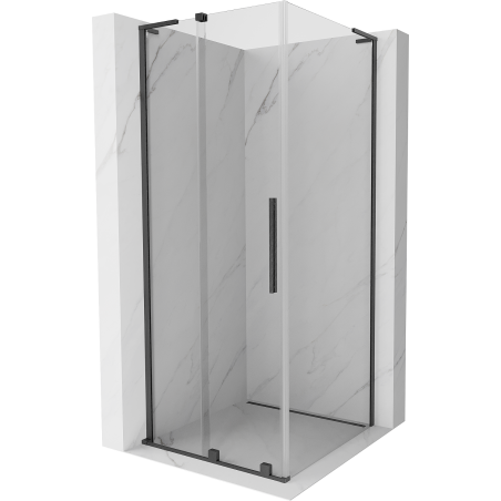 Mexen Velar L sliding shower cabin 90 x 90 cm, transparent, gun gray brushed - 871-090-090-03-66
