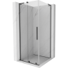 Mexen Velar L Duschkabine, verschiebbar 100 x 100 cm, transparent, gebürstetes Gun Gray - 871-100-100-03-66
