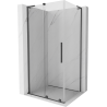 Mexen Velar L shower enclosure sliding 90 x 70 cm, transparent, brushed gun gray - 871-090-070-03-66