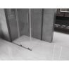 Mexen Velar L shower enclosure sliding 90 x 70 cm, transparent, brushed gun gray - 871-090-070-03-66
