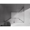 Mexen Velar L shower enclosure sliding 90 x 70 cm, transparent, brushed gun gray - 871-090-070-03-66