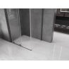 Mexen Velar L shower enclosure sliding 90 x 70 cm, transparent, brushed gun gray - 871-090-070-03-66