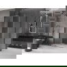 Mexen Velar L Duschkabine Schiebetür 90 x 85 cm, transparent, gebürstet Gun Gray - 871-090-085-03-66