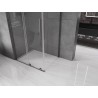 Mexen Velar L cabina doccia scorrevole 90 x 110 cm, trasparente, gun gray spazzolato - 871-090-110-03-66