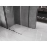 Mexen Velar L cabina doccia scorrevole 90 x 110 cm, trasparente, gun gray spazzolato - 871-090-110-03-66