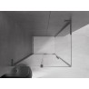 Mexen Velar L cabina doccia scorrevole 90 x 110 cm, trasparente, gun gray spazzolato - 871-090-110-03-66