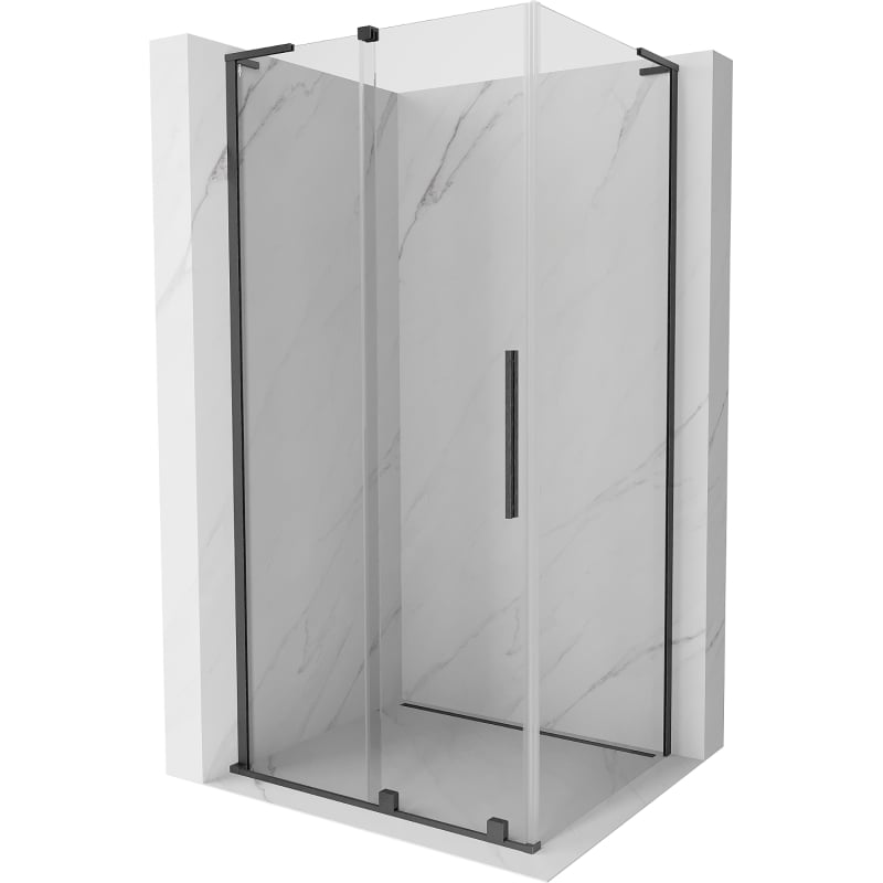 Mexen Velar L liuguks kabin dušinurk 110 x 85 cm, läbipaistev, harjatud püssihall - 871-110-085-03-66