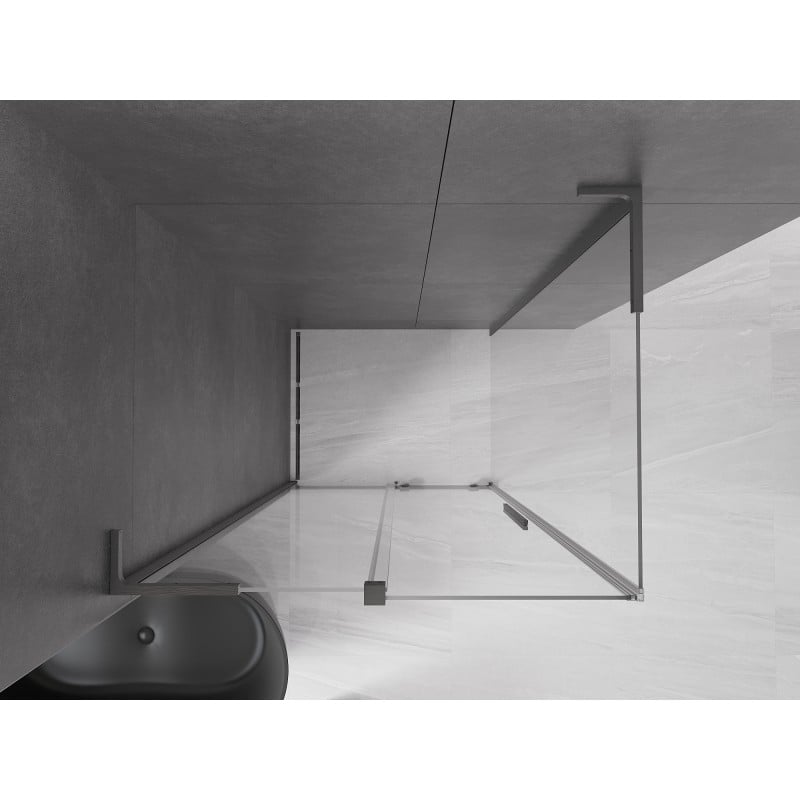 Mexen Velar L kabina prysznicowa rozsuwana 120 x 80 cm, transparent, gun gray szczotkowany - 871-120-080-03-66