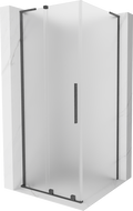 Mexen Velar L douchecabine uitschuifbaar 110 x 110 cm, matglas, geborsteld gun gray - 871-110-110-33-66