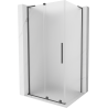 Mexen Velar L sliding shower cabin 90 x 80 cm, frost, gun gray brushed - 871-090-080-33-66