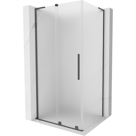 Mexen Velar L cabine de douche coulissante 90 x 85 cm, givré, gris canon brossé - 871-090-085-33-66