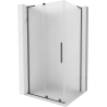 Mexen Velar L Duschkabine verschiebbar 90 x 100 cm, mattiert, gun gray gebürstet - 871-090-100-33-66
