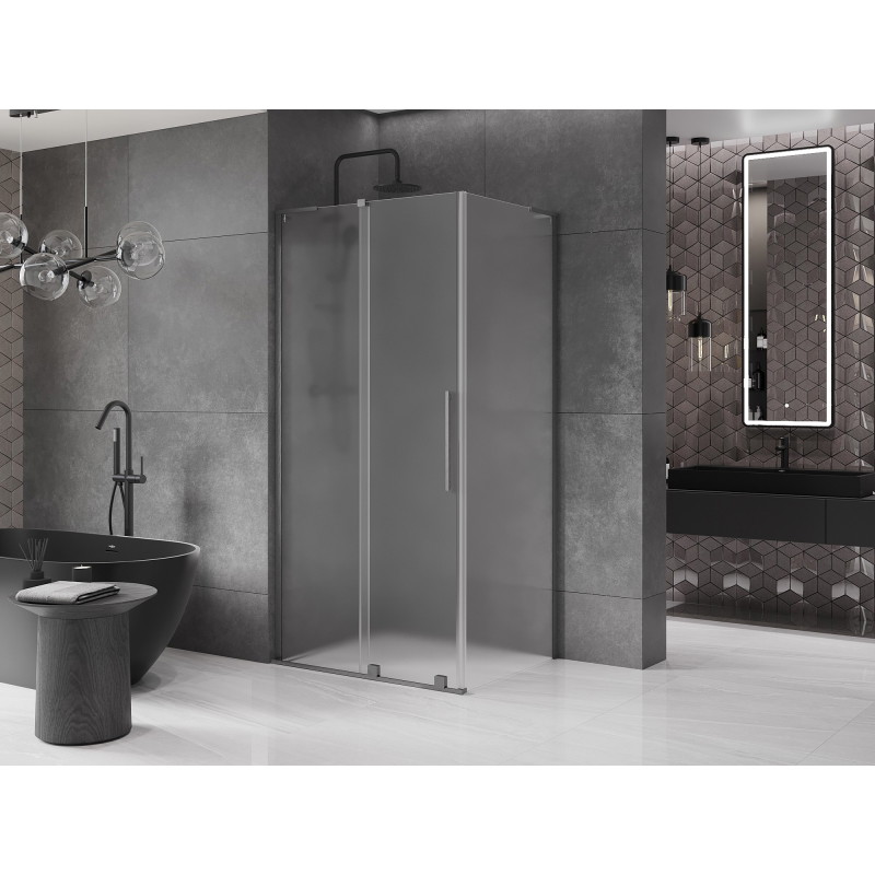 Mexeni Velar L 100 x 120 cm nihutatav dušikabiin, härmas, harjatud gun-metall - 871-100-120-33-66
