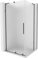 Mexen Velar L klizna tuš kabina 110 x 80 cm, matirano, četkanim gun siva - 871-110-080-33-66