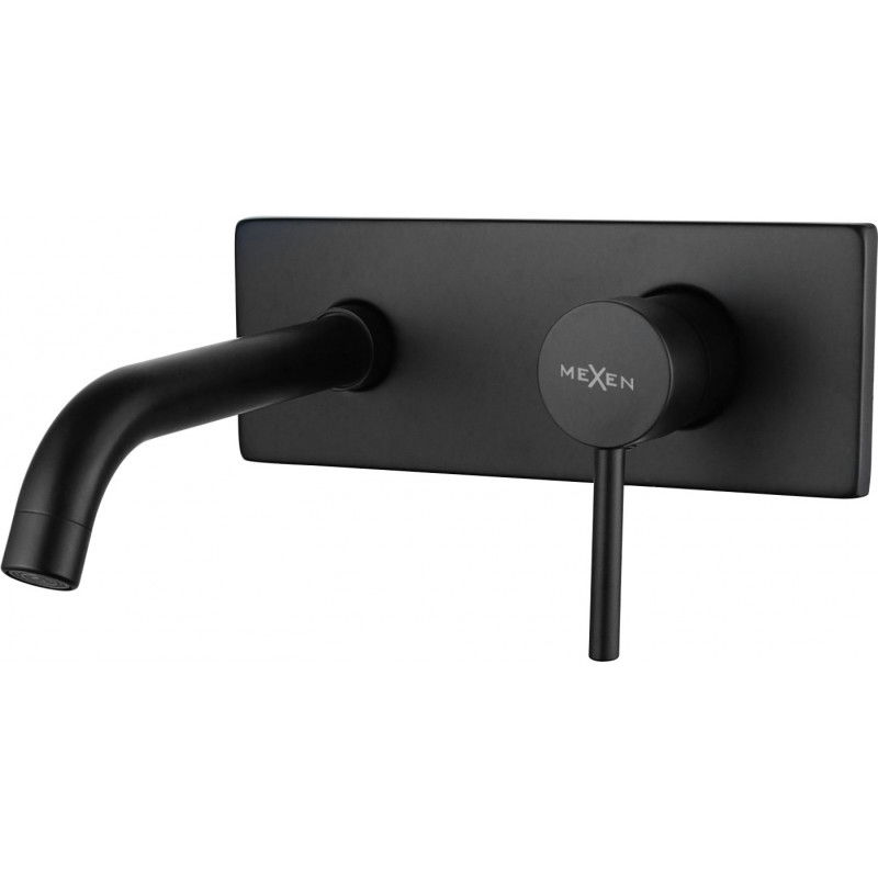 Mexen Alma rubinetto da parete per lavabo, nero - 75115-70