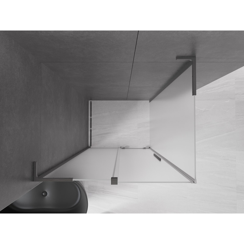 Mexen Velar L klizna za tuš s kliznim vratima 120 x 100 cm, mat, četkana srebrno-siva - 871-120-100-33-66