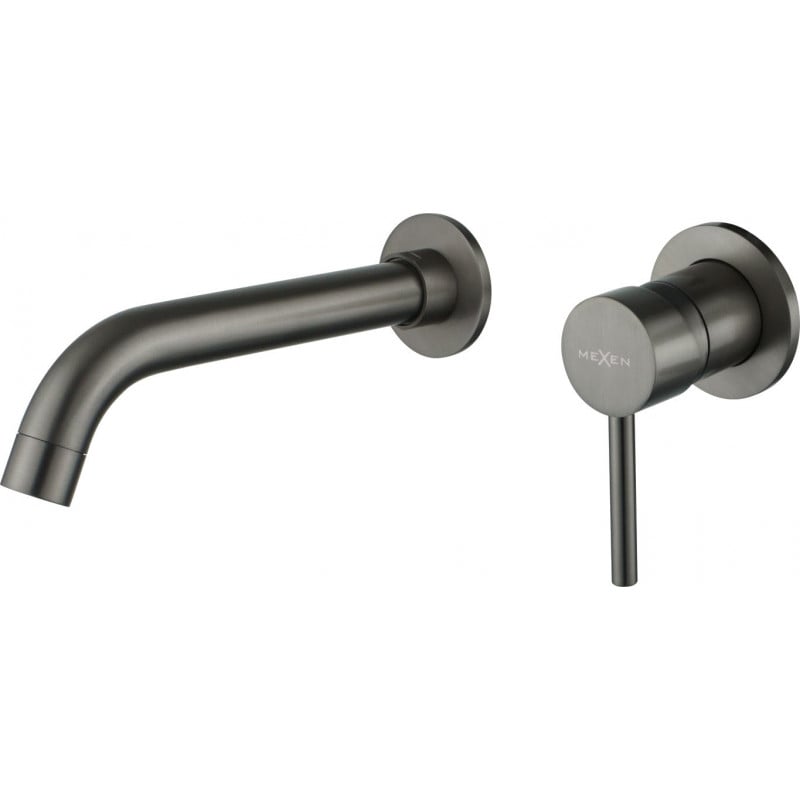 Mexen Alma robinet de lavabo encastré, graphite - 75015-66