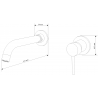 Mexen Alma robinet de lavabo encastré, graphite - 75015-66