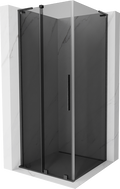 Mexen Velar L klizni tuš s kliznim vratima 120 x 120 cm, grafit, brušeni gun gray - 871-120-120-43-66