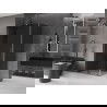 Mexen Velar L Duschkabine Schiebetür 90 x 75 cm, Graphit, gebürstet Gun Gray - 871-090-075-43-66