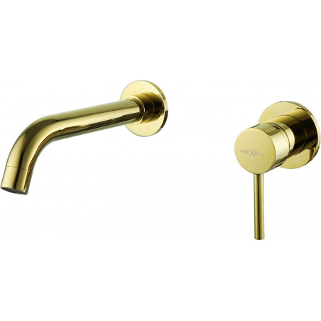 Mexen Alma batería de lavabo empotrada, dorada - 75015-50