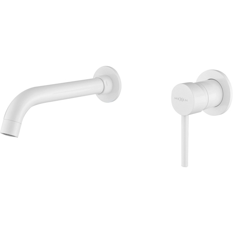 Mexen Alma grifo empotrado para lavabo, blanco - 75015-20