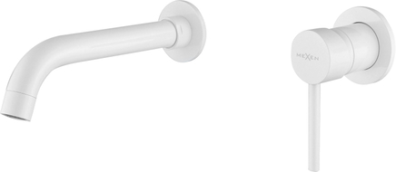 Mexen Alma wall-mounted sink faucet, white - 75015-20