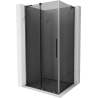 Mexen Velar L Duschkabine schiebbar 90 x 120 cm, grafit, gebürstet gun gray - 871-090-120-43-66
