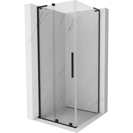 Mexen Velar L cabine de douche coulissante 100 x 100 cm, transparent, noir - 871-100-100-03-70