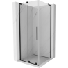 Cabine de douche coulissante Mexen Velar L 100 x 100 cm, transparent, noir - 871-100-100-03-70