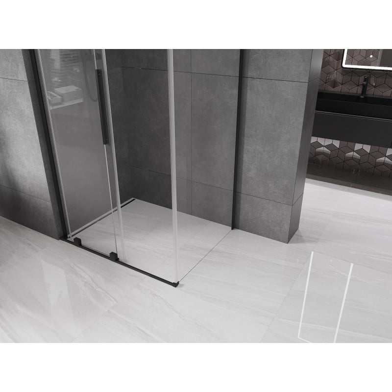 Mexen Velar L kabina prysznicowa rozsuwana 90 x 70 cm, transparent, czarna - 871-090-070-03-70
