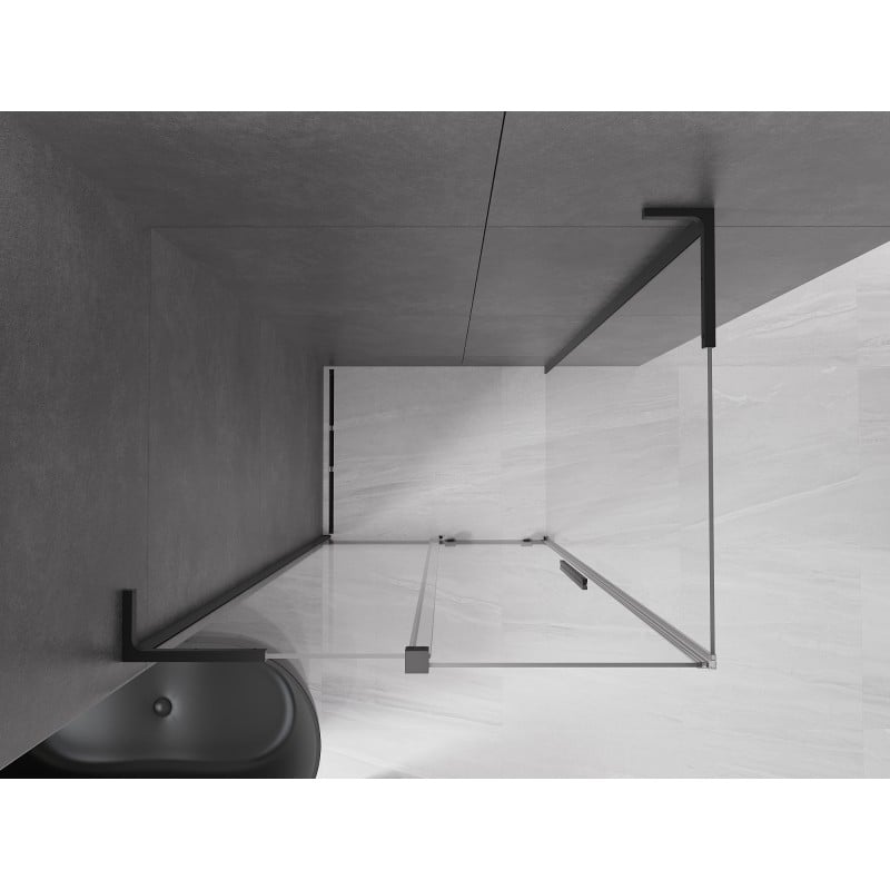 Mexen Velar L kabina prysznicowa rozsuwana 110 x 75 cm, transparent, czarna - 871-110-075-03-70