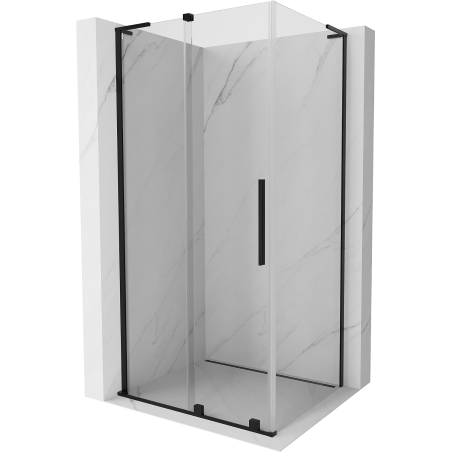 Mexen Velar L sliding shower cabin 120 x 80 cm, transparent, black- 871-120-080-03-70